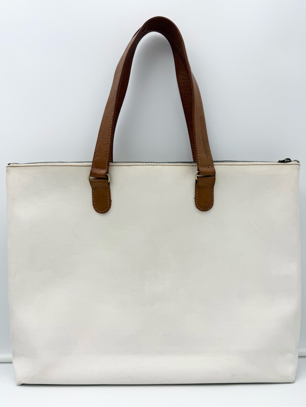 TRUSSARDI 1911 MILANO Vintage Italian Greyhound Tote Bag w/ Pouch Made in ITALY - Picture 3 of 16